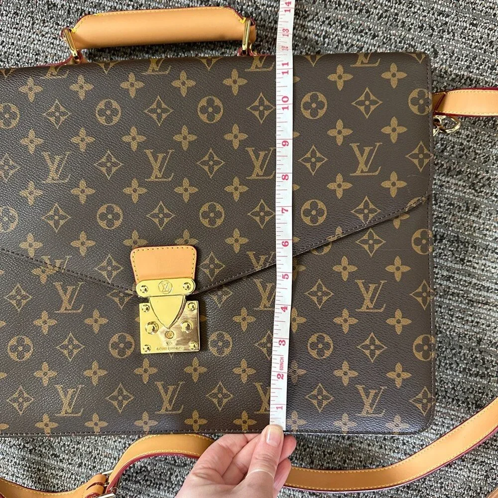 LOUIS VUITTON Monogram Porte Documents Bandouliere Bag